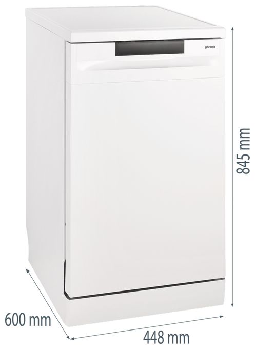Kompakt Geschirrspüler freistehend Leise 9 Maßgedecke aquaStop Funktion GS520E15W 