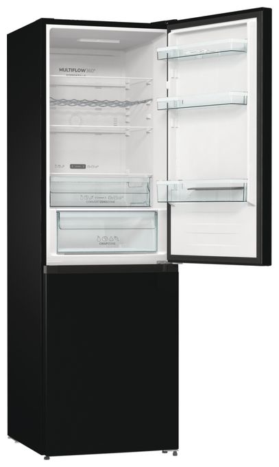 194 l / 106 l Kühl-Gefrierkombi freistehend NoFrost 164,98 kWh Jahr  NK79C0DBK (Schwarz) 