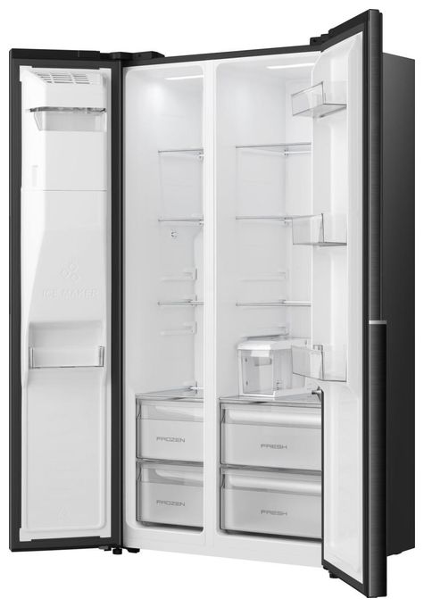 Side-by-Side Kühl-/ Gefrierkombination 347 l / 181 l 312 kWh NoFrost 1786 mm x 911 mm  NRS917E61BX (Schwarz, Edelstahl) 