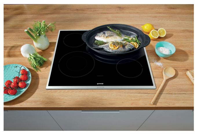 Herdset maxi AutoClean AquaClean mit 60 cm Glaskeramik Kochfeld Steel Set EX (BCS6737E12X + ECD634X) 