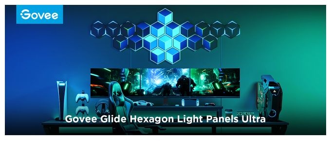 LED Intelligente Wandleuchte Multi AC H606A Glide Hexa Ultra Lichtpaneele 7-pack 