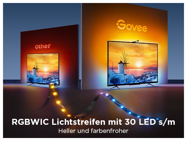 LED Intelligenter Leuchtstreifen Multi H6098 Netflix Envisual TV Backlight für 55-65" TVs 