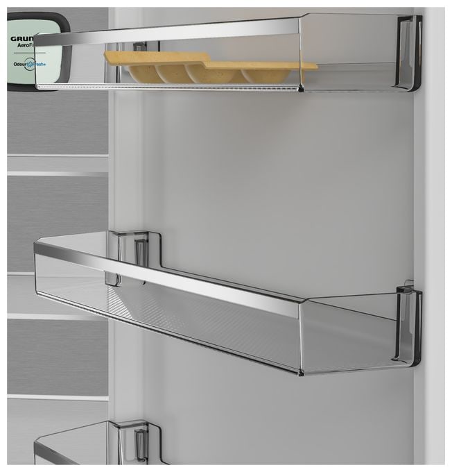 210 l / 106 l Kühl-Gefrierkombi freistehend NoFrost 165 kWh Jahr  GKPN66840LXPW (Edelstahl) 