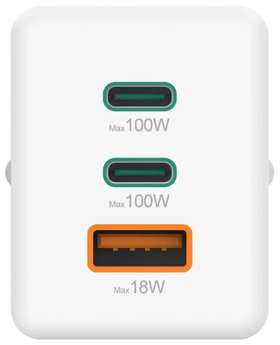 00201997 Schnellladegerät max 100W, 2xUSB-C, 1xUSB-A 