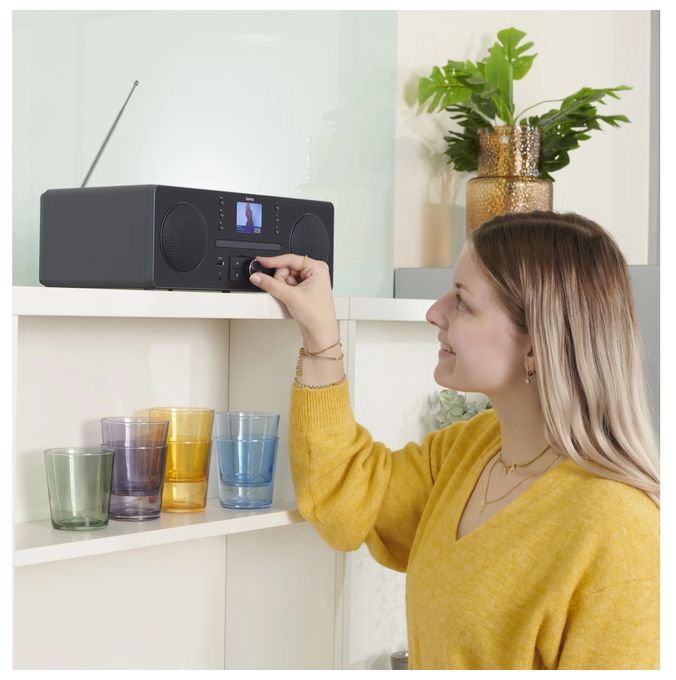 Bluetooth DAB, DAB+, FM Radio Persönlich  054254 DR1560CBT (Schwarz, Grau) 