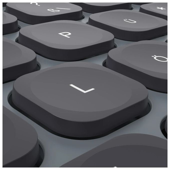 Heimbüro Tastatur RF Wireless + Bluetooth 2.4 GHz  173065 WKM-550 (Schwarz) 