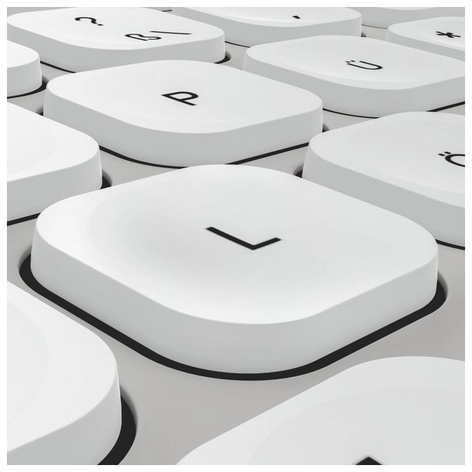 Heimbüro Tastatur RF Wireless + Bluetooth 2.4 GHz  173066 WKM-550 (Grau, Weiß) 
