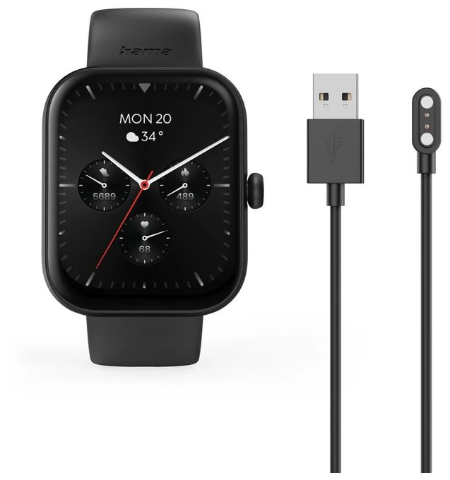 Digital 47 mm Smartwatch Rechteckig IP68  178614 5000 (Schwarz) 