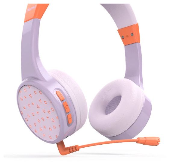 Ohraufliegender Bluetooth Kopfhörer kabellos 48 h Laufzeit USB Typ-C  184183 Teens Guard II (Orange, Violett) 