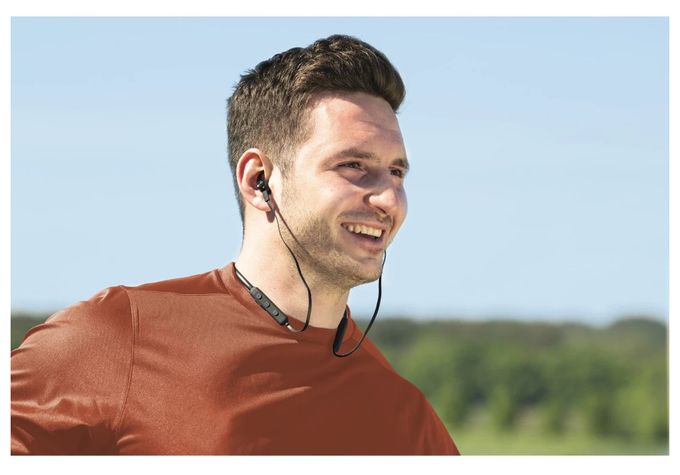 In-Ear Bluetooth Kopfhörer kabellos 12 h Laufzeit  221778 Freedom Neck III (Schwarz) 