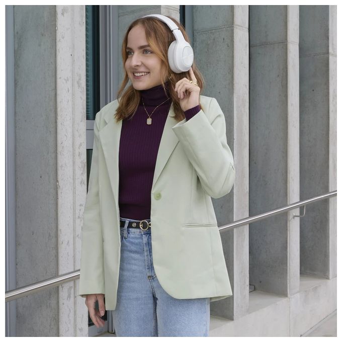 Over Ear Bluetooth Kopfhörer kabellos 60 h Laufzeit  221780 Spirit Calypso III (Grün, Weiß) 