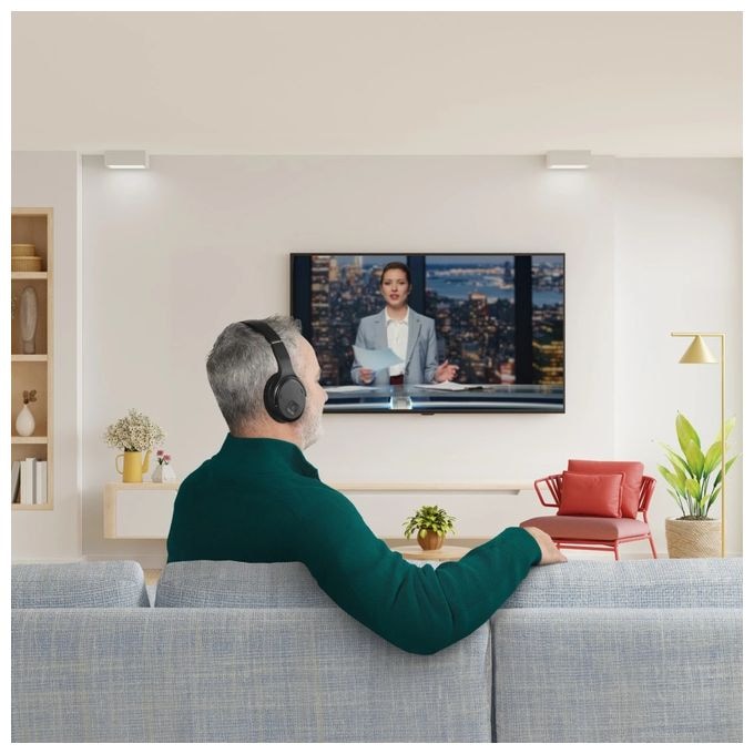 Over Ear Bluetooth Kopfhörer kabelgebunden&kabellos 16 h Laufzeit  221847 Fernseh (Schwarz) 