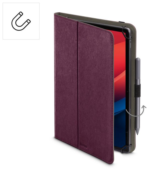 Folio aus Kunststoff für Jede Marke bis 27,9 cm (11") Kratzresistent mit Elastikband (Bordeaux) 227072 Velvet 