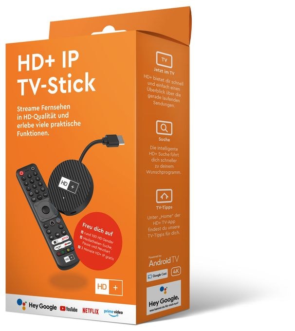 4K Ultra HD Media Player 32 GB HDMI IP TV-Stick inkl. HD+ IP für 3 Monate 