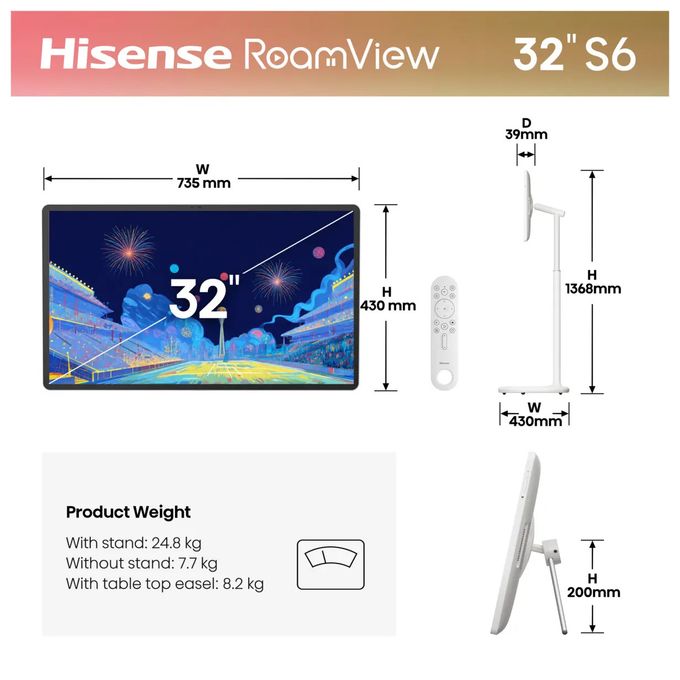 32 '' S6S | RoamView Portable Touchscreen 4K 60 Hz 