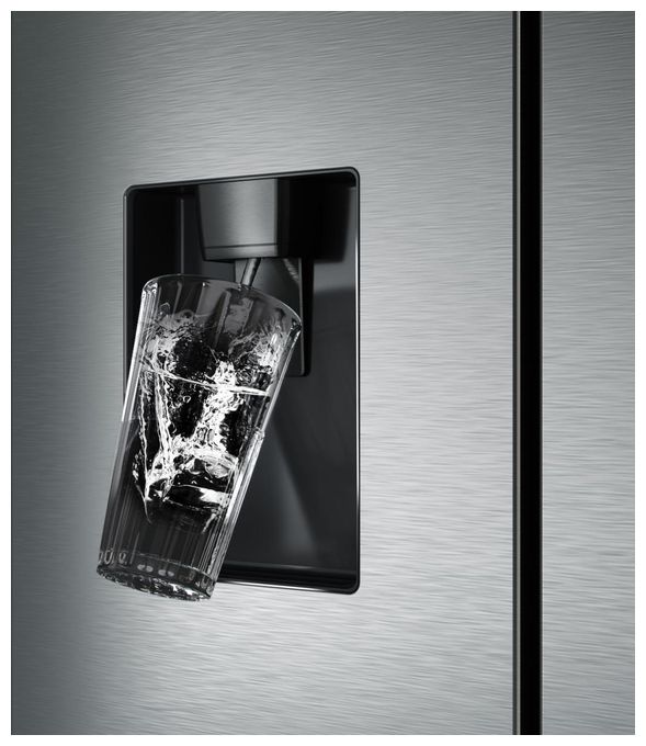 Side-by-Side Kühl-/ Gefrierkombination French Door 336 l / 149 l 295 kWh NoFrost 2000 mm x 700 mm  RF632N4WIE (Grau, Edelstahl) 