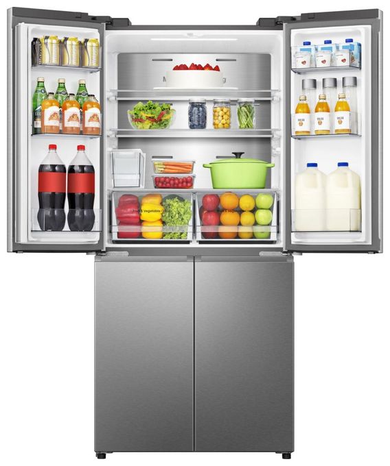 Side-by-Side Kühl-/ Gefrierkombination 304 l / 87 l 235 kWh NoFrost 1785 mm x 794 mm  RQ5P470SYID (Grau, Edelstahl) 
