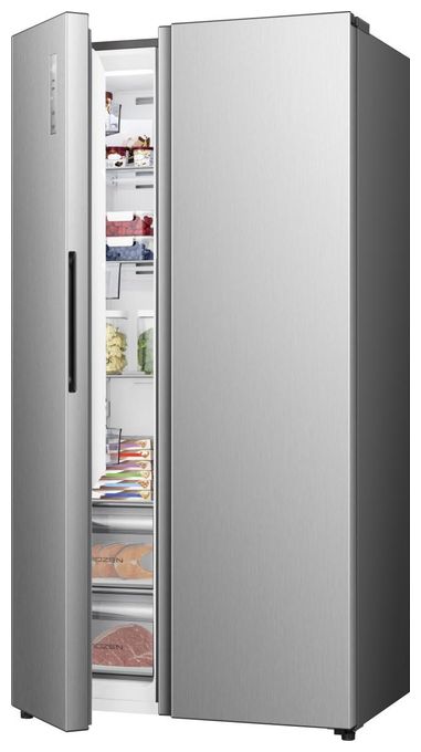Side-by-Side Kühl-/ Gefrierkombination 347 l / 197 l 204 kWh NoFrost 1786 mm x 911 mm  RS3P558NEIC (Grau, Edelstahl) 
