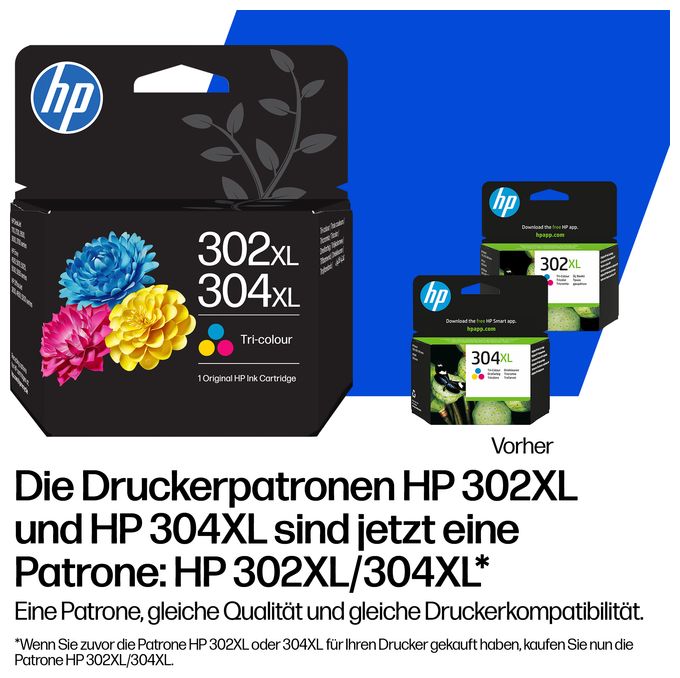 originale Druckerpatronen Cyan, Magenta, Gelb Nr.302/304 