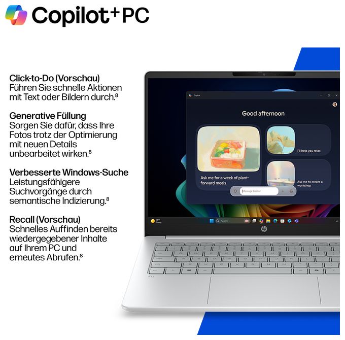 2K Ultra HD Notebook 40,6 cm (16 Zoll) 1920 x 1200 Pixel 512 GB SSD Windows 11 Home Qualcomm Snapdragon max. 2,97 GHz  OmniBook 3 16-bz0610ng (Grau, Silber) 