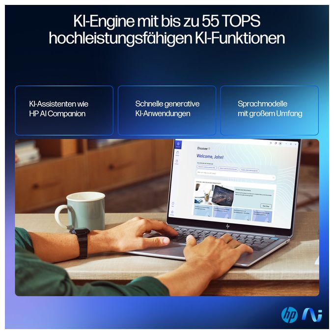 2K Ultra HD Notebook 35,6 cm (14 Zoll) 2240 x 1400 Pixel 1 TB SSD Windows 11 Home AMD Ryzen 9 max. 5 GHz  OmniBook Ultra 14-fd0094ng (Silber) 