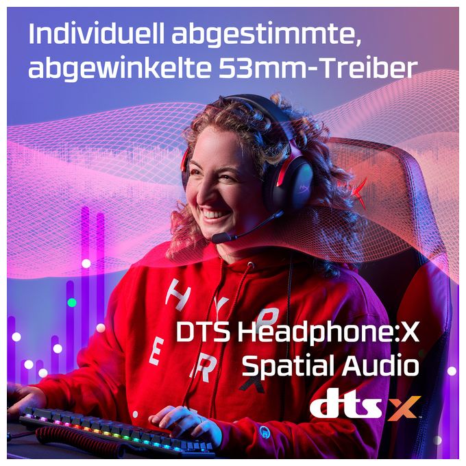 Over-Ear Gaming Kopfhörer kabelgebunden USB Typ-C  Cloud III Gaming (Schwarz/Rot) 