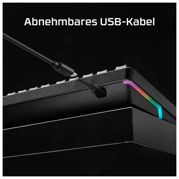 RGB-LED Gaming Tastatur USB  HyperX Alloy Rise 75 Gaming (Schwarz) 