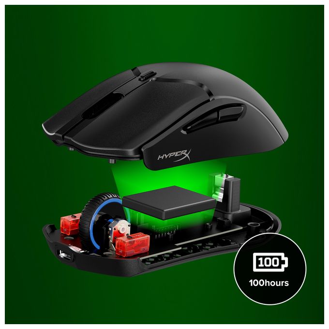 26000 DPI Gaming Maus Optisch  Pulsefire Haste 2 Mini Wireless (Schwarz) 