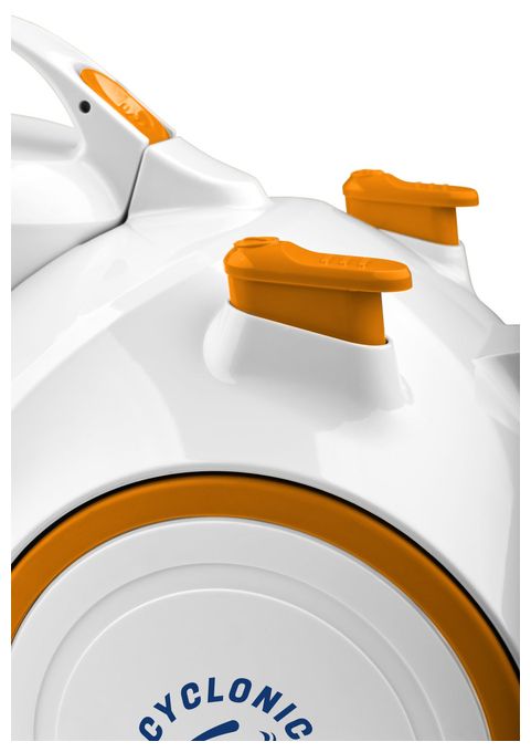 Bodenstaubsauger Beutellos 700 W HEPA  VC009 (Weiß, Orange) 