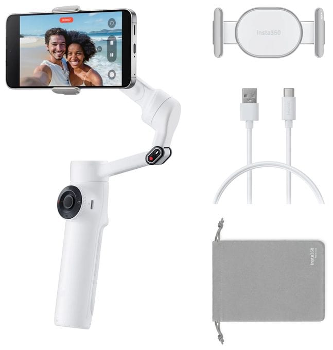 Stativ Gimbal für Smartphone faltbar Bluetooth  Flow 2 Standard Bundle (Weiß) 