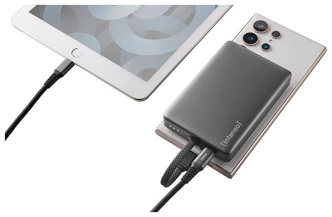 10000 mAh Powerbank USB Typ-C  MC10000 (Schwarz, Grau) 