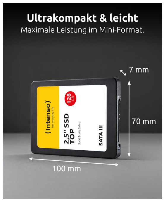 128 GB SSD Serial ATA III 2.5"  Top (Schwarz) 