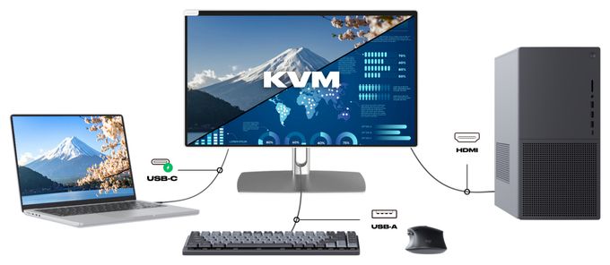 Full HD Monitor 54,6 cm (21.5 Zoll) 16:9 8 ms 250 cd/m²  JN-IPS2152FHDR-C65W-FLD-T (Grau) 