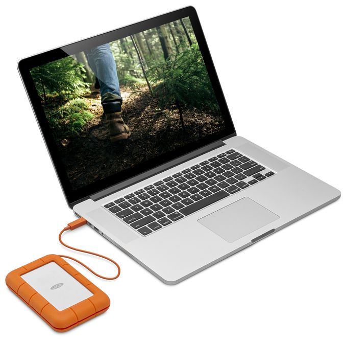 5 TB externe Festplatte USB Typ-C  Rugged (Grau, Gelb) 