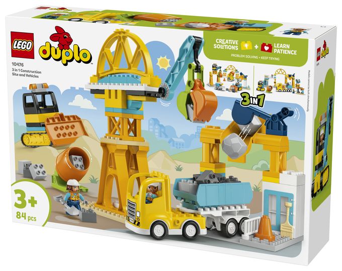 Baustelle mit Baufahrzeugen – 3-in-1-Set 