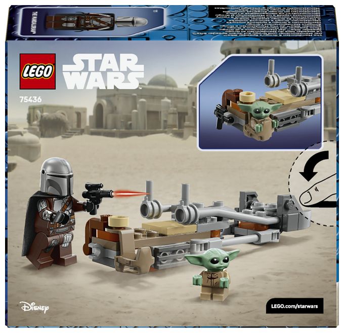 Der Mandalorianer und Grogu auf ihrem Speeder Bike™ 