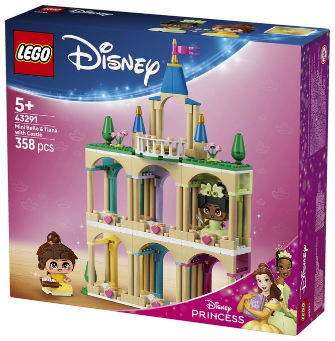 Die Mini-Prinzessinnen Belle und Tiana mit ihrem Schloss 