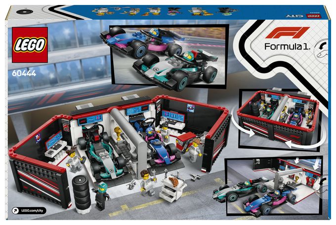 F1® Garage mit Mercedes-AMG & Alpine Rennautos 