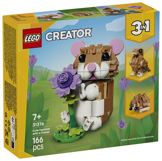 Niedlicher Hamster mit Blume 
