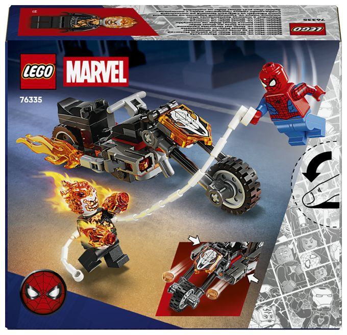 Spider-Man vs. Ghost Rider auf seinem Motorrad 
