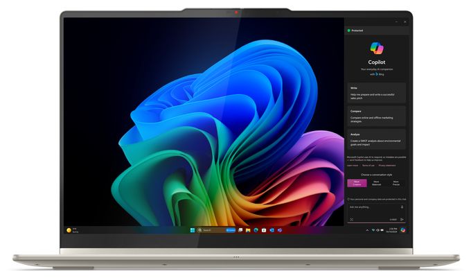 2K Ultra HD Notebook 40,6 cm (16 Zoll) 2880 x 1800 Pixel 1 TB SSD Windows 11 Home AMD Ryzen 7 max. 5 GHz  Yoga 7 16AKP10 Copilot+ (Grau) 