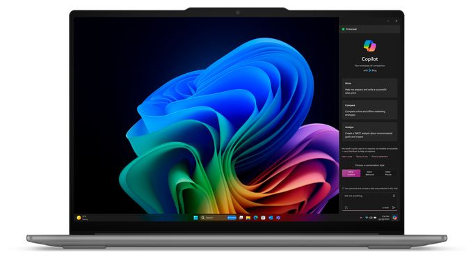 2K Ultra HD Notebook 38,9 cm (15.3 Zoll) 2880 x 1800 Pixel 1 TB SSD Windows 11 Home Intel Core Ultra 7 max. 4,8 GHz  Yoga Slim 7 15ILL9 (Grau) 