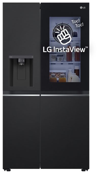 Side-by-Side Kühl-/ Gefrierkombination 416 l / 219 l 350 kWh NoFrost 1790 mm x 913 mm  GSGV81EPLL (Schwarz) 