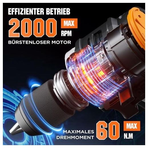 U20 Akku Bohrschrauber mit Akku 20V 2,0Ah 