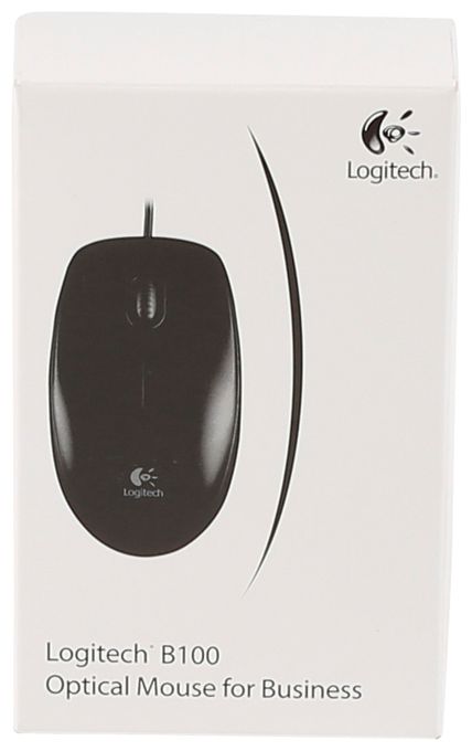 800 DPI Büro Maus Optisch  B100 (Schwarz) 