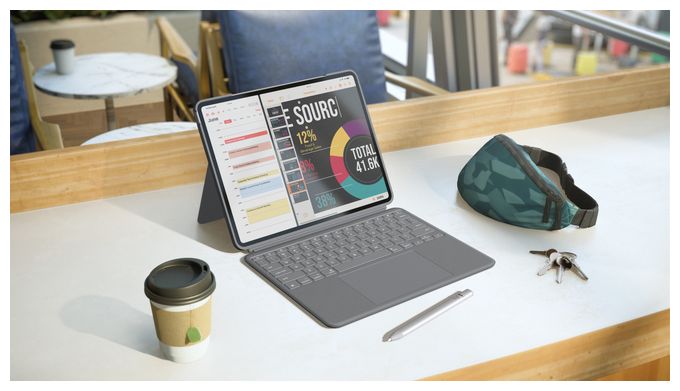 für Apple iPad Air 13-inch (M2) bis 33 cm (13") (Oxford Grey) Combo Touch 