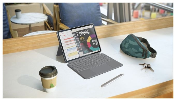 für Apple iPad Air 11-inch (M2) bis 27,9 cm (11") (Oxford Grey) Combo Touch 