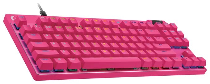 LED Gaming Tastatur USB  Pro X TKL Rapid (Pink) 