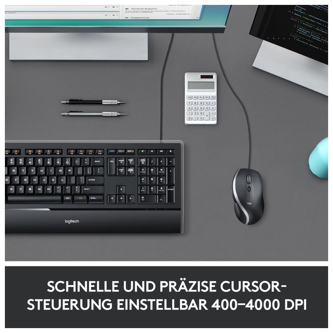 M500s Advanced Corded 4000 DPI Büro Maus Optisch 
