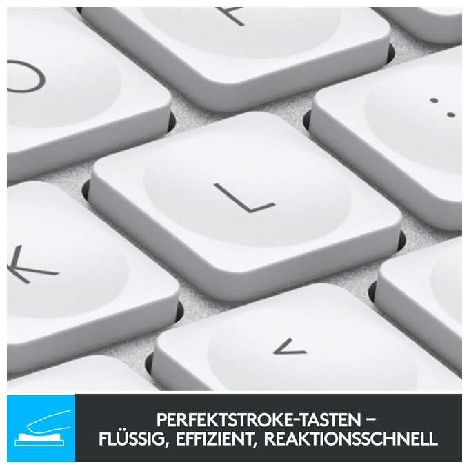 LED Büro Tastatur RF Wireless + Bluetooth 2.4 GHz  MX Keys Mini Minimalist (Grau) 